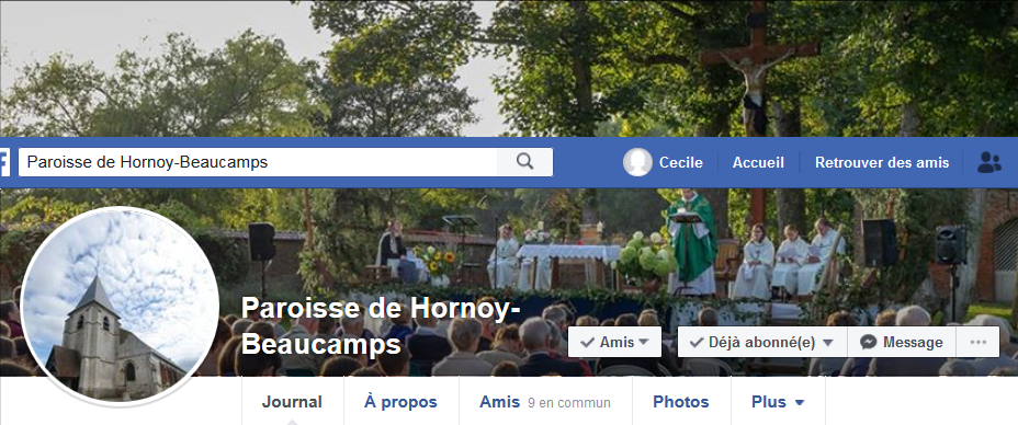 Lien Facebook PAROISSE d'HORNOY-BEAUCAMPS